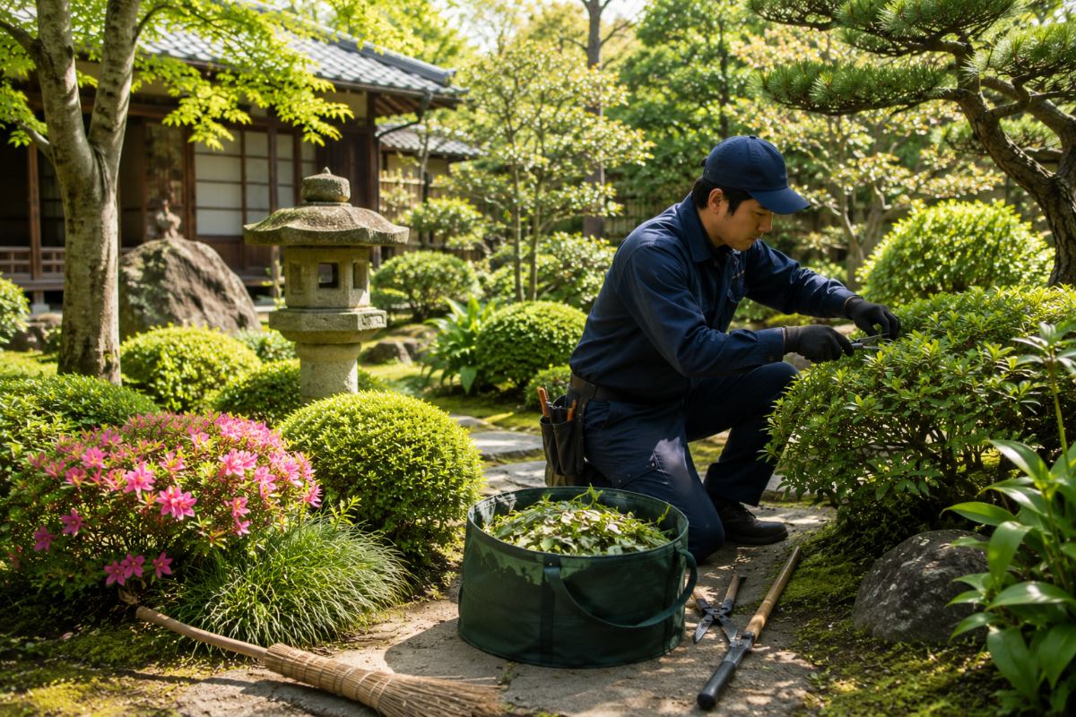 季節に合わせて、庭や植栽を美しく保ちます。の写真